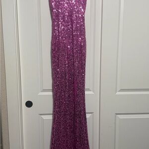 Pink Sequin Gown